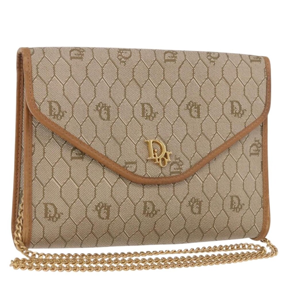 Christian Dior Vintage Honeycomb chain Canvas